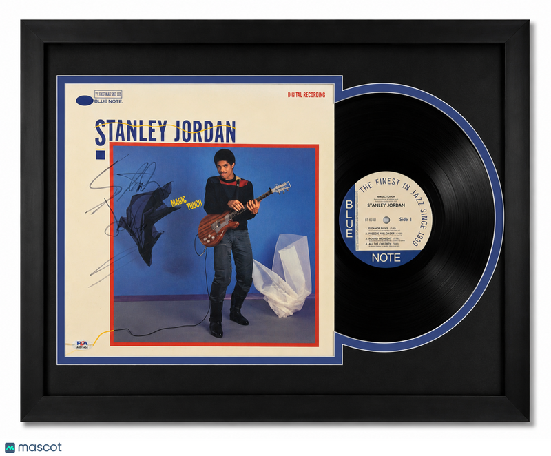 Stanley Jordan Signed Magic Touch Custom Framed Vinyl Album PSA Auth