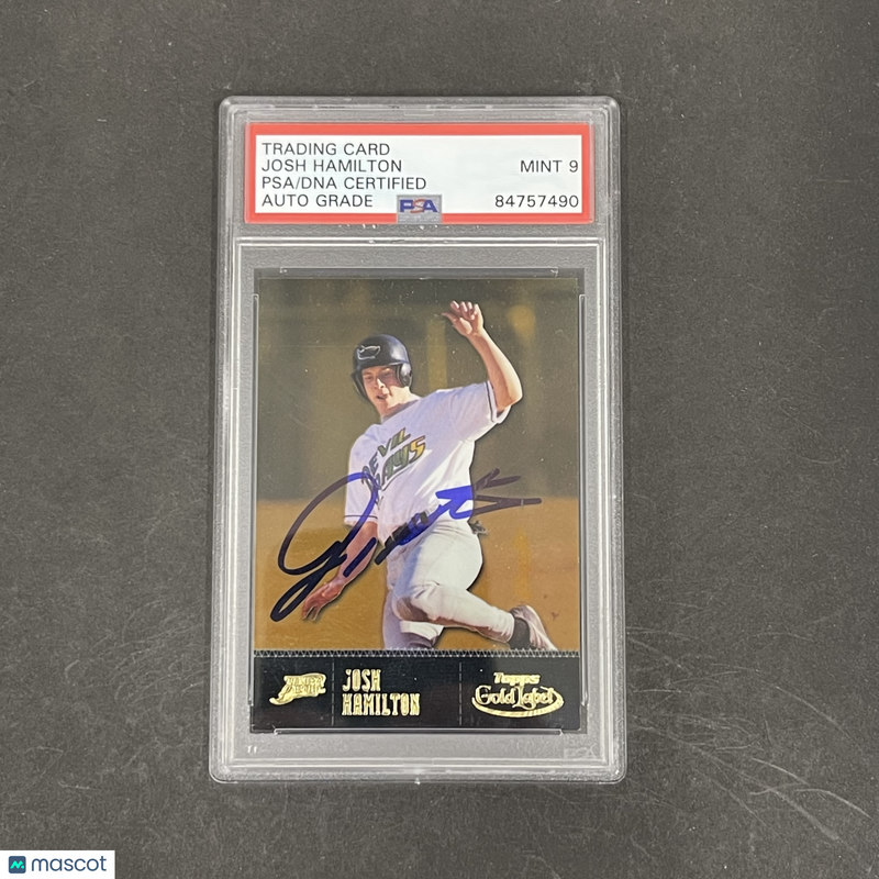 Josh Hamilton 2001 Topps Gold Label #59 Signed Card PSA Auto 9 Autographed