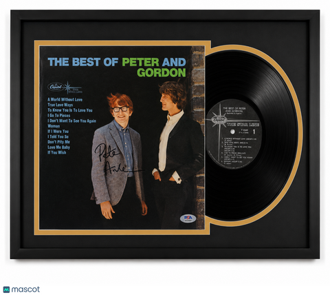 Peter Asher Signed The Best of Peter and Gordon Framed Vinyl PSA Album