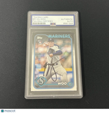 2024 Topps Rookie Card#12 Bryan Woo Signed Card Auto PSA Slabbed Mariners
