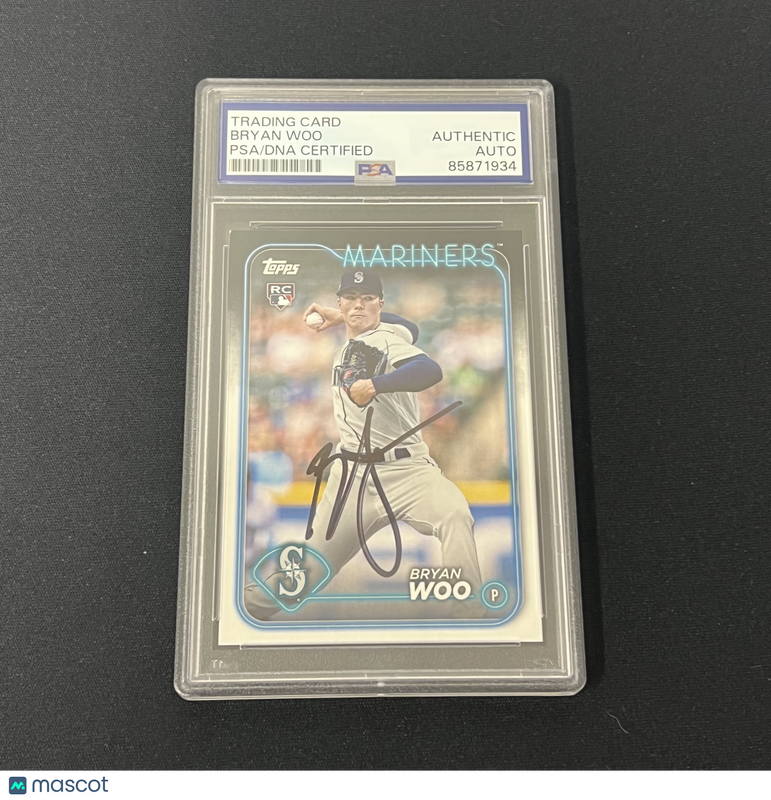 2024 Topps Rookie Card#12 Bryan Woo Signed Card Auto PSA Slabbed Mariners