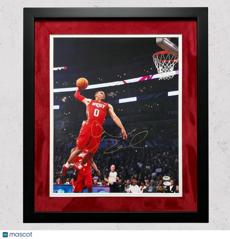 Russell Westbrook Oklahoma City Thunder Signed 16x20 Custom Framed Photo PSA
