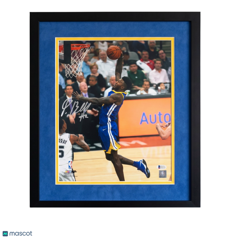 Jordan Bell Golden State Warriors Signed 11x14 Custom Framed Photo BAS
