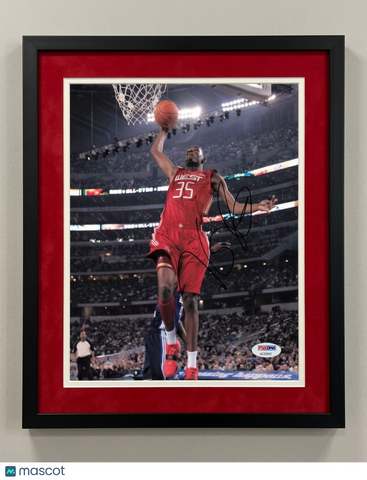 Kevin Durant Oklahoma Thunder Signed Basketball Photo Framed PSA 11x14