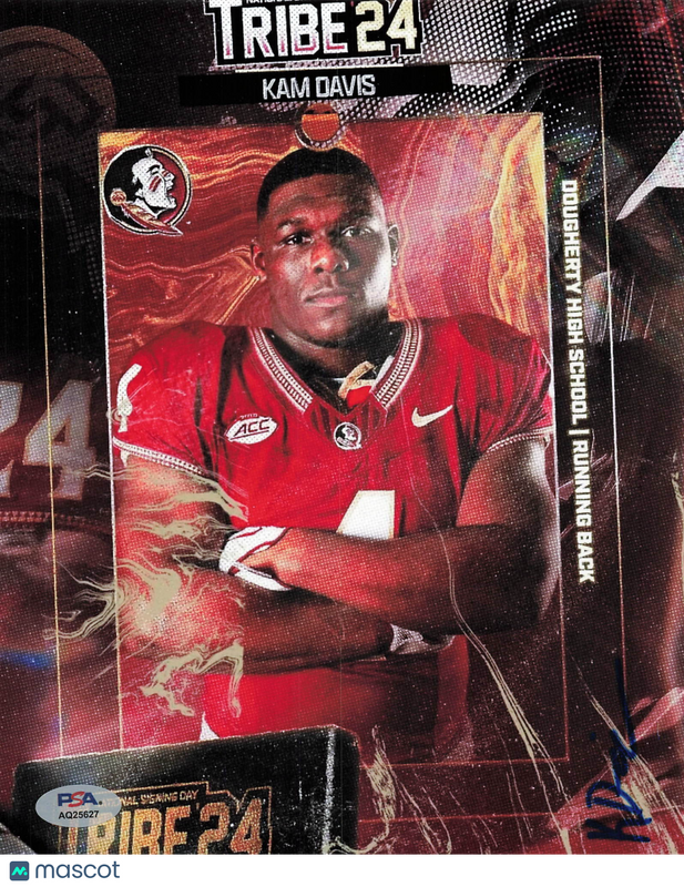 Kam Davis Signed Florida State Seminoles Football 8x10 Photo PSA Autographed