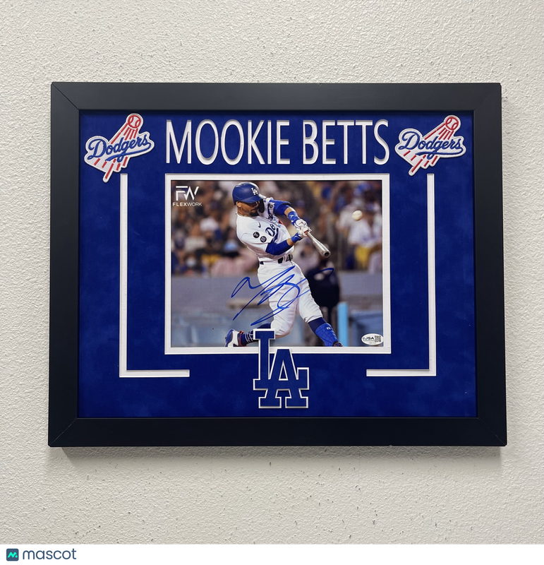 Mookie Betts Los Angeles Dodgers Signed 8x10 Framed Display Photo JSA