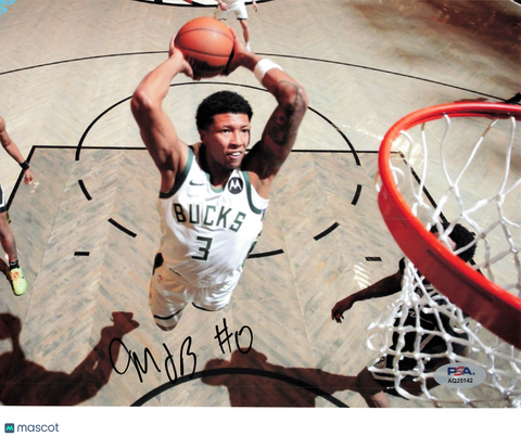 MarJon Beauchamp Milwaukee Bucks Signed Basketball 8x10 Photo