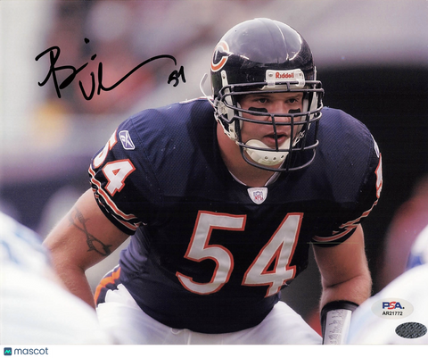 Brian Urlacher Signed Chicago Bears Football 8x10 Photo PSA Autographed