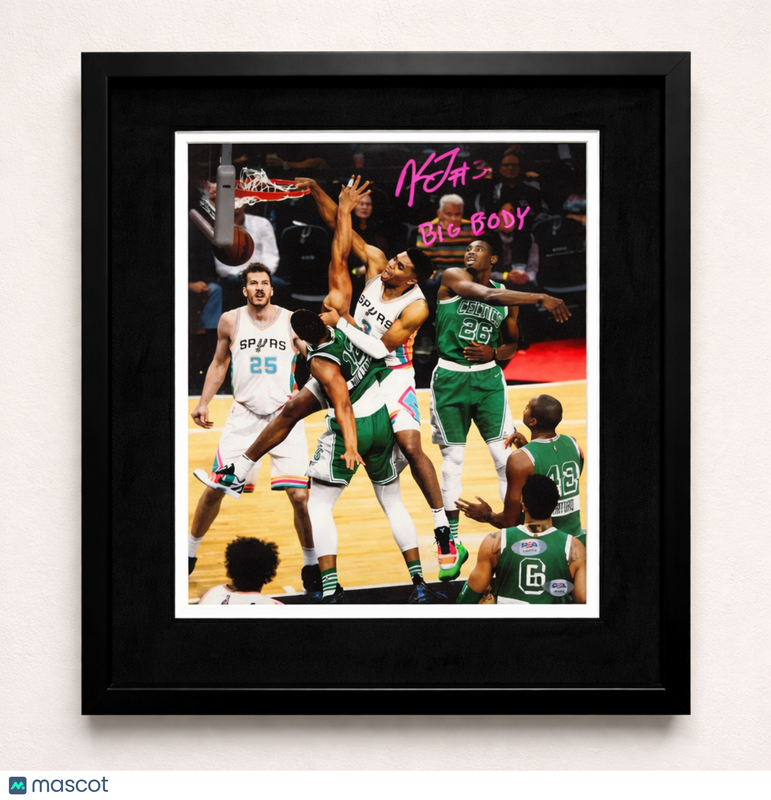 Keldon Johnson San Antonio Spurs Signed Basketball 11x14 Custom Framed Photo PSA