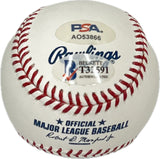 Mike Smith Signed MLB Baseball PSA Autographed