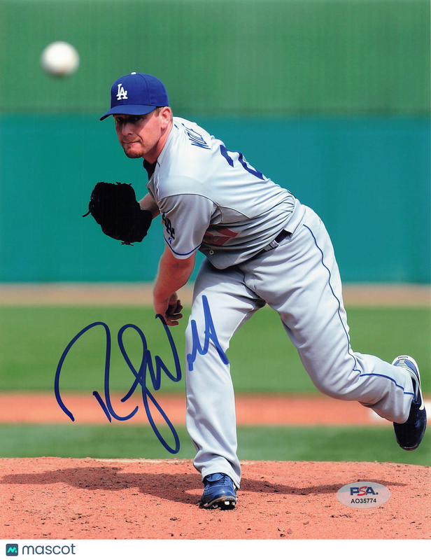 Randy Wolf Los Angeles Dodgers Signed 8x10 Photo PSA