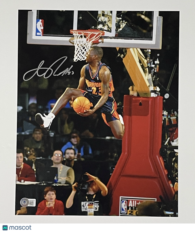 Jason Richardson Golden State Warriors Signed Basketball 11x14 Photo BAS