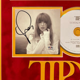Taylor Swift Signed CD Cover Custom Framed PSA Tortured Poets Department Chiefs