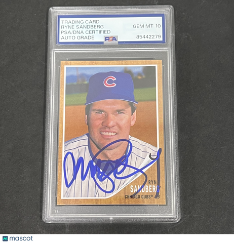 2021 Topps Archive #98 Ryne Sandberg signed card PSA Auto 10 Cubs