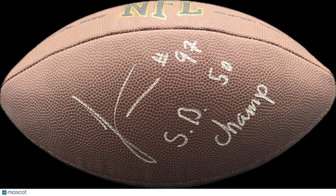Malik Jackson Denver Broncos Signed Football PSA Autographed