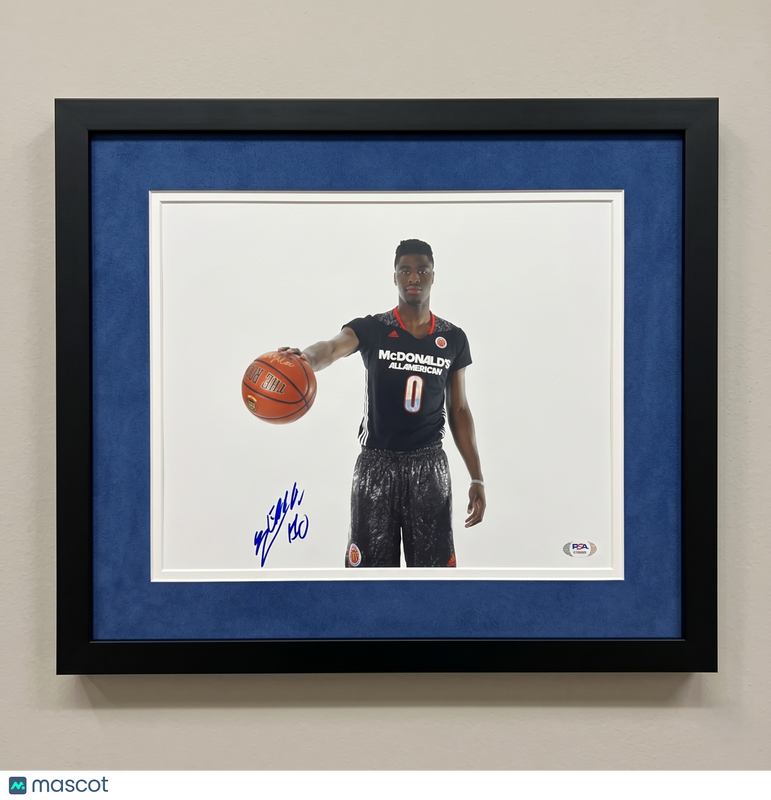 Emmanuel Mudiay Utah Jazz Signed Basketball 11x14 Custom Framed Photo PSA