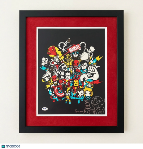 Simone Legno Signed Tokidoki x Marvel 11x14 Photo Framed PSA Autographed