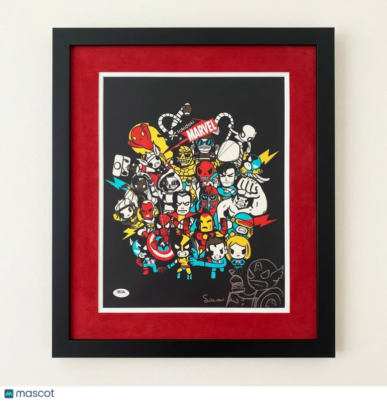 Simone Legno Signed Tokidoki x Marvel 11x14 Photo Framed PSA Autographed