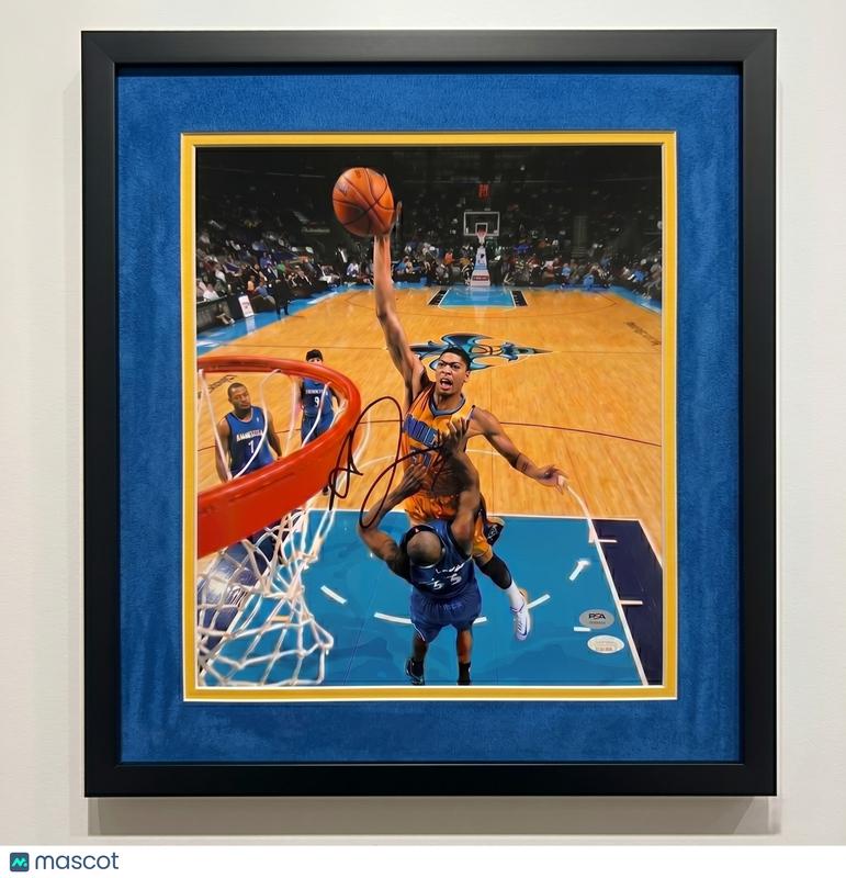 Anthony Davis New Orleans Pelicans Signed 11x14 Custom Framed Photo PSA
