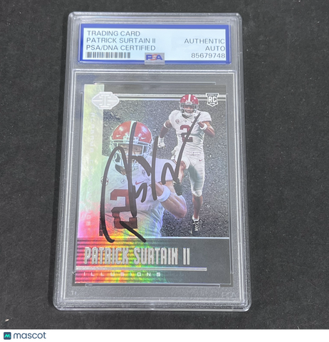 2021 Patrick Surtain II Panini #119 Signed Card PSA Auto Auth Autographed