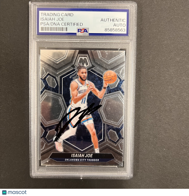 2023-24 Panini Mosaic#86 Isaiah Joe Signed Card PSA Oklahoma City Thunder