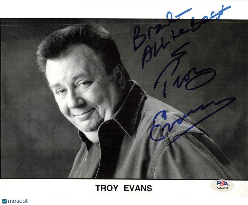 Troy Evans Signed 8x10 Photo PSA Autographed