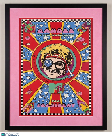 Peter Max Signed 24x36 Photo Framed Display PSA Randee Of The Redwoods