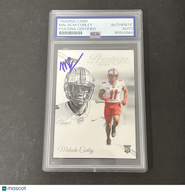 2024 Panini Prestige #355 Malachi Corley Rookie signed card PSA