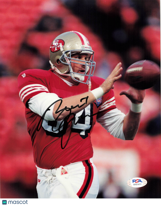 Brent Jones Signed San Francisco 49ers Football 8x10 Photo PSA Autographed