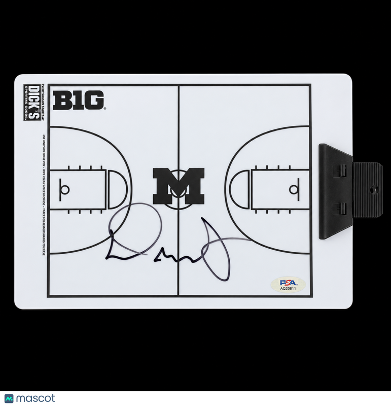 Dusty May Signed Basketball Clipboard PSA Michigan Wolverines