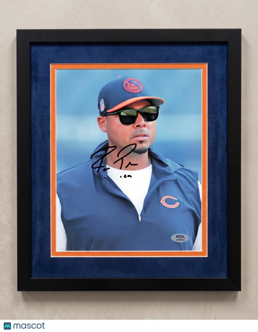 Ryan Poles Signed Chicago Bears Football 8x10 Custom Framed Photo PSA Auth