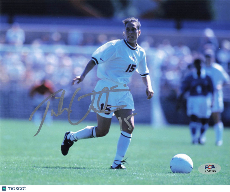 Tisha Venturini Signed USWNT Soccer 8x10 Photo PSA Autographed