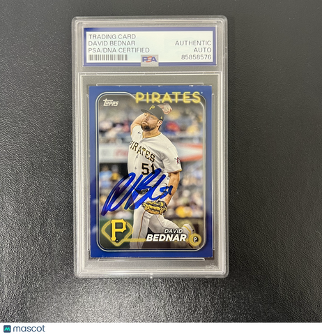 2024 Topps Series One#143 David Bednar Signed Card PSA Pittsburgh Pirates