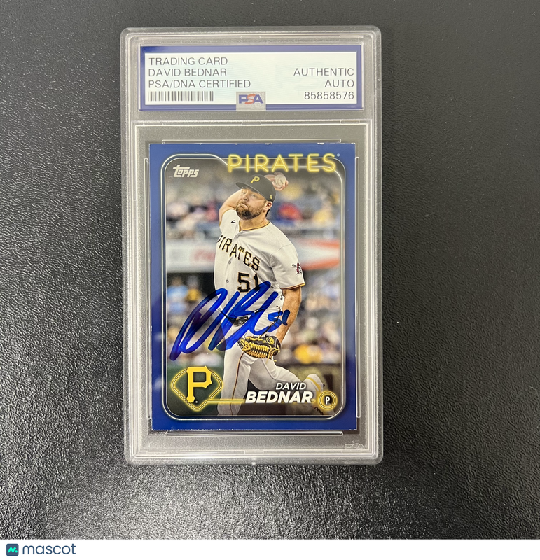 2024 Topps Series One#143 David Bednar Signed Card PSA Pittsburgh Pirates