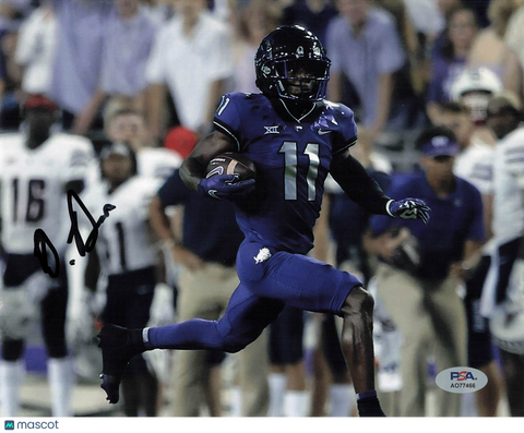 Derius Davis Signed TCU Horned Frogs Football 8x10 Photo PSA Autographed
