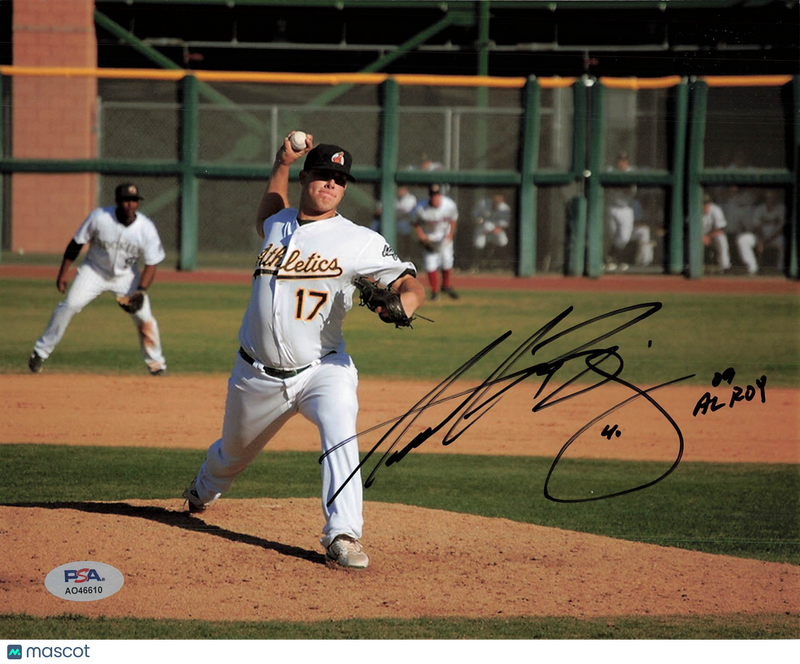 Andrew Bailey Oakland Athletics Signed 8x10 Photo PSA