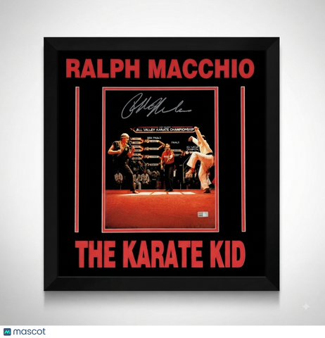 Ralph Macchio Signed Karate Kid Framed Photo 20x22 TriStar Auto