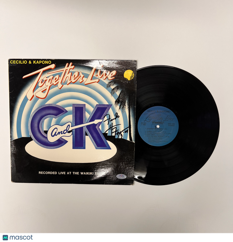 Henry Kapono Signed Cecilio & Kapono Together Live Vinyl PSA Authographed