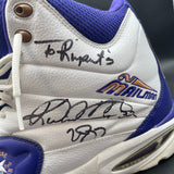 Karl Malone Signed Basketball Shoes Utah Jazz