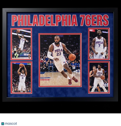 Philadelphia 76ers Basketball Photo Collage LeBron James