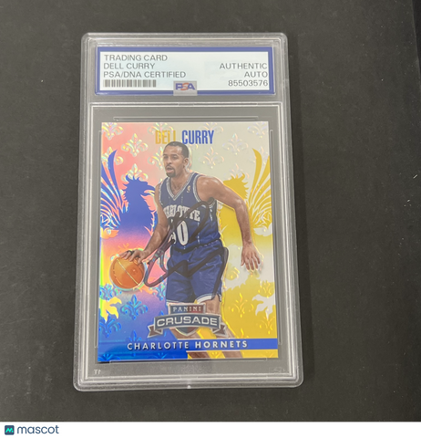 2013-14 Panini Crusade #33 Dell Curry signed card PSA Charlotte Hornets