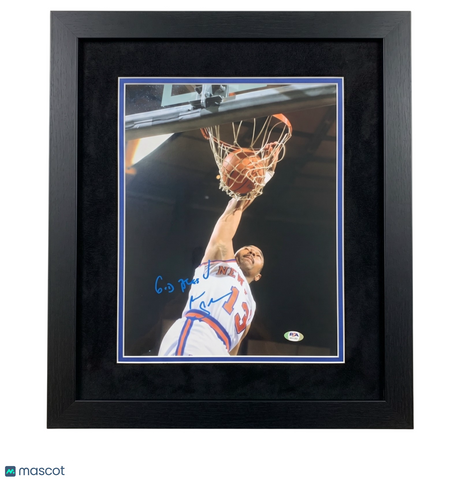 Mark Jackson New York Knicks Signed Basketball 11x14 Custom Framed Photo PSA