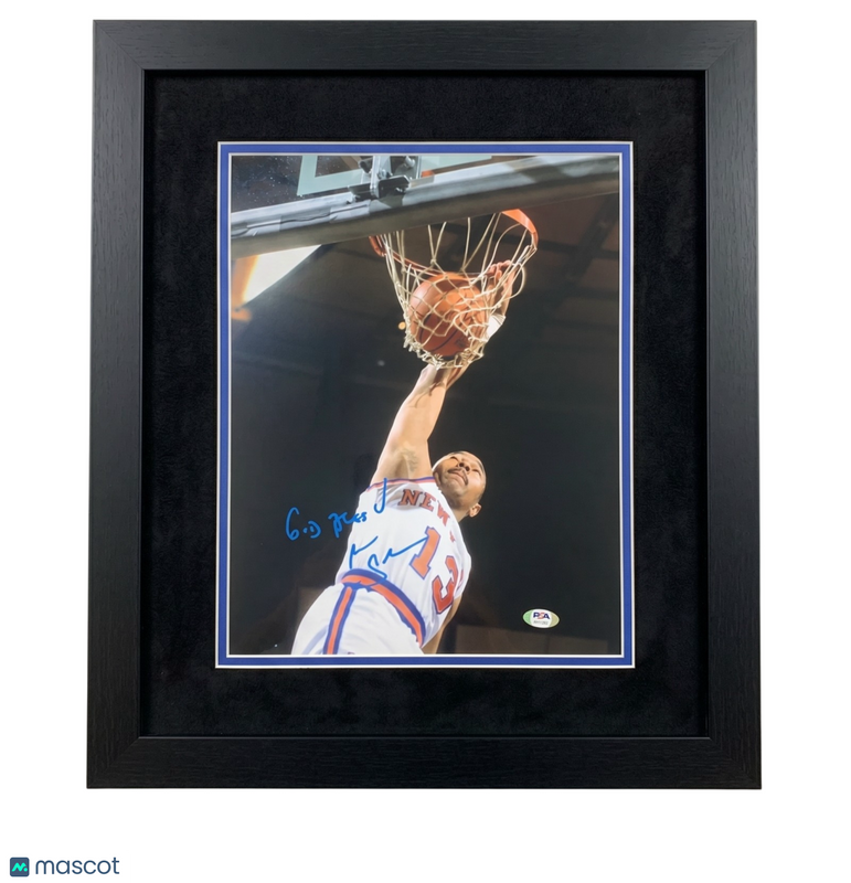 Mark Jackson New York Knicks Signed Basketball 11x14 Custom Framed Photo PSA