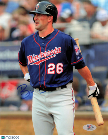 Brian Dinkelman Minnesota Twins Signed 8x10 Photo PSA