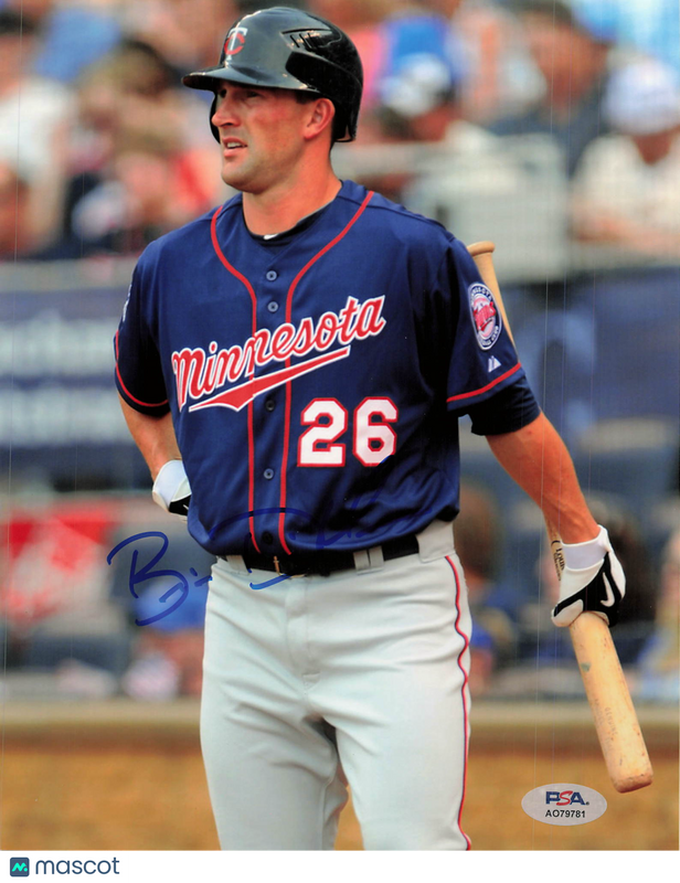 Brian Dinkelman Minnesota Twins Signed 8x10 Photo PSA