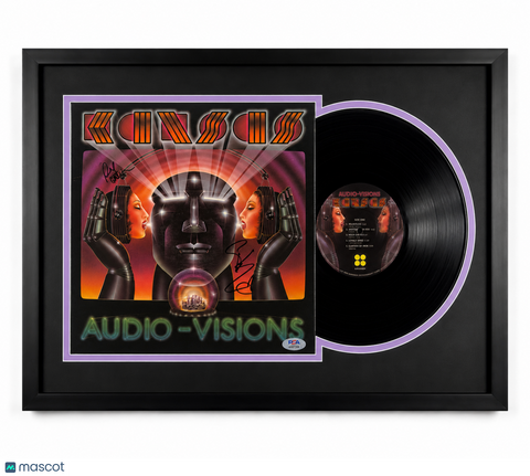 Phil Ehart & Richard Williams Signed Audio-Visions Customed Framed Vinyl PSA