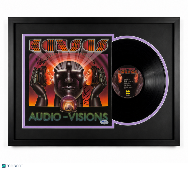 Phil Ehart & Richard Williams Signed Audio-Visions Customed Framed Vinyl PSA