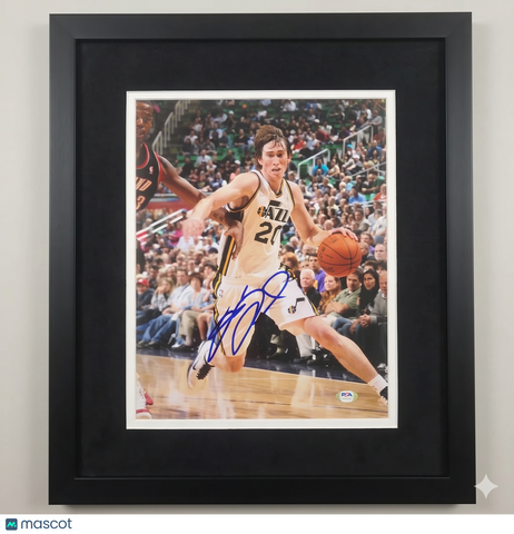 Gordon Hayward Utah Jazz Signed Basketball 11x14 Custom Framed Photo PSA