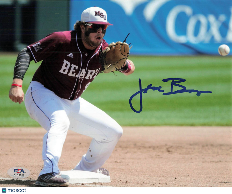 Jake Burger Missouri State Bears Signed 8x10 Photo PSA