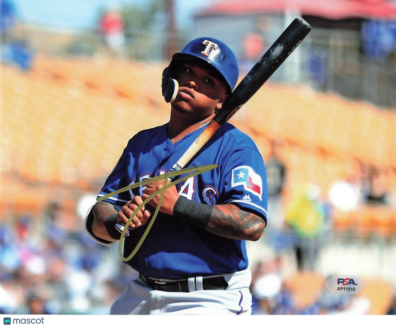 Willie Calhoun Texas Rangers Signed 8x10 Photo PSA